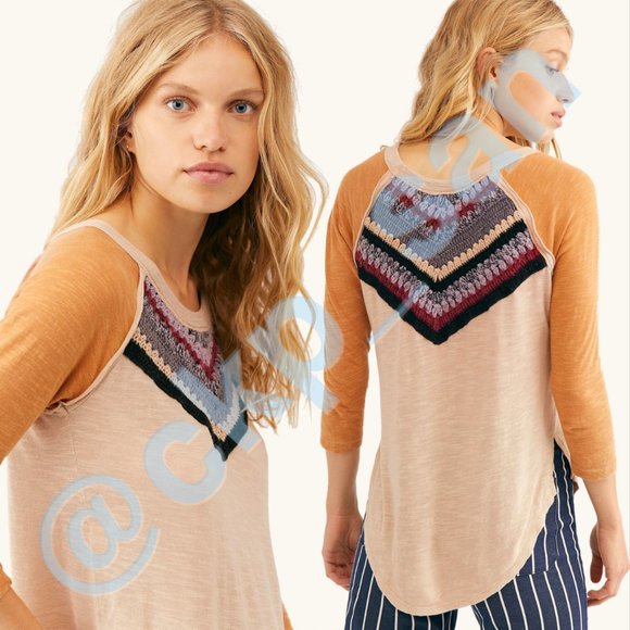 Free People Spring Bound Long Sleeve Top Sz XL - Picture 2 of 10